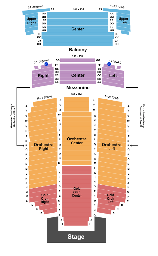 Fox Performing Arts Center Hadestown Seating Chart